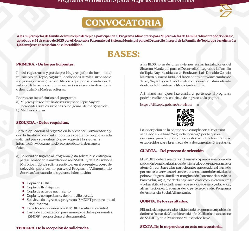 Gobierno de Geraldine lanza convocatoria para el programa “Alimentando Sonrisas”