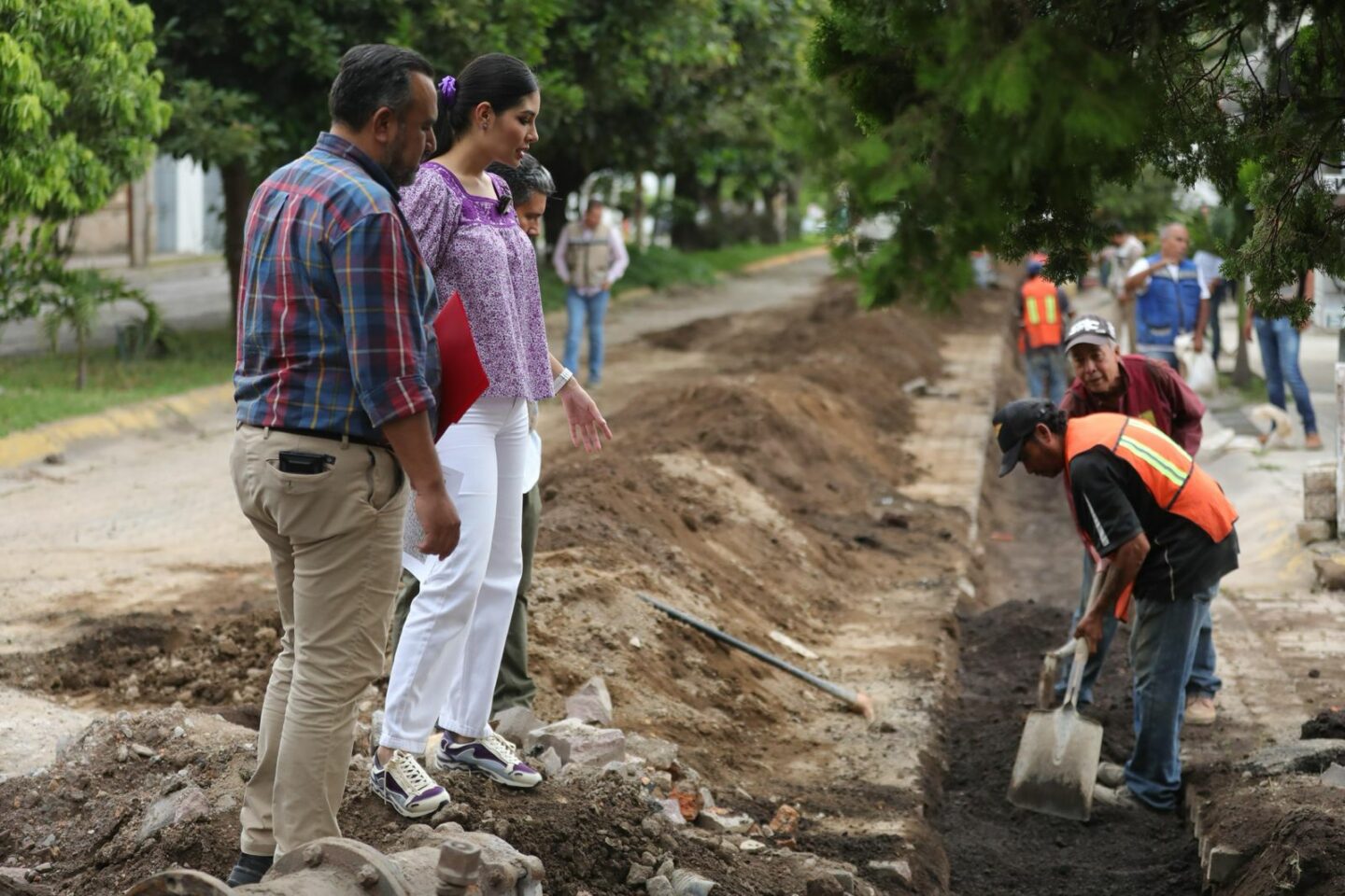 Geraldine Ponce supervisa gran obra de agua potable en Tepic