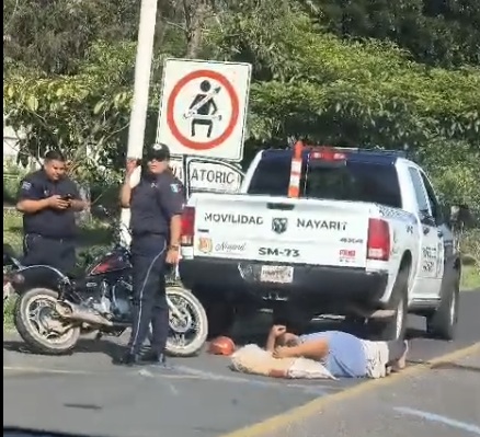 Accidente de motocicleta en Tepic